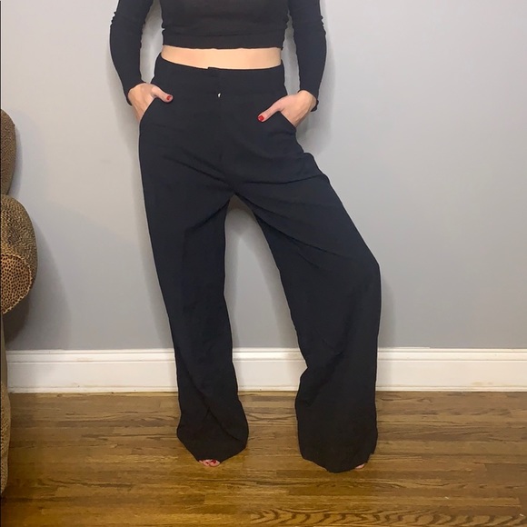 Anthropologie Pants - Anthropologie Wide Leg Black Linen Pant